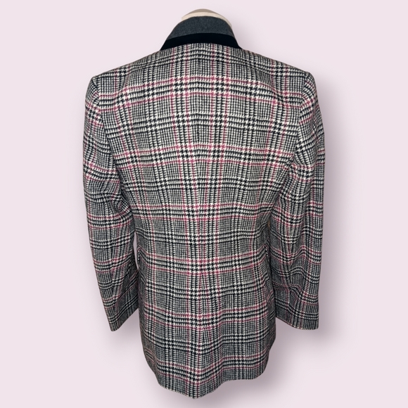 Helene London Women's Plaid Herringbone Tweed Wool Blazer - Picture 5 of 7